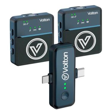 Imagem de Microfone De Lapela Sem Fio Duplo Para iPad/iPhone/Android Preto SX31 Volton