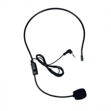 Imagem de Fone de ouvido de microfone, boom flexível com fio para amplificador de voz, conector de 3,5 mm, microfone para cantar, falar, professores, treinadores, apresentações, idosos e muito mais