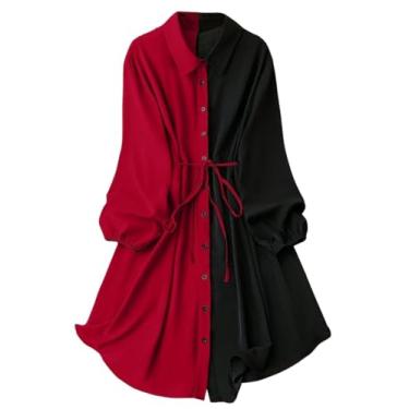 Imagem de Leriya Fashion Mulheres LF-WD1153 Western, Cinza: vermelho, P