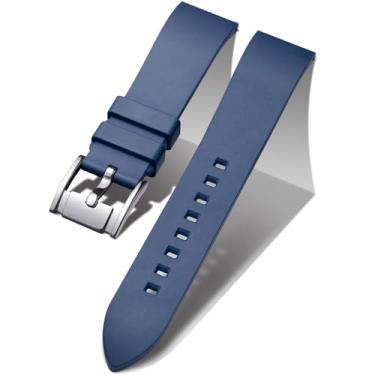 Imagem de BINLUN Pulseiras de relógio de silicone de liberação rápida Fluororubber Pulseiras de relógio 19 mm 20 mm 21 mm 22 mm 24 mm Pulseira de reposição Smartwatch de borracha para homens e mulheres preto/marrom/azul/vermelho/verde/laranja