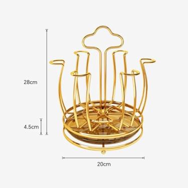 Imagem de Fenteer Suporte Giratório Transparente para Aquário, Escorredor de Pratos, Enfeite Doméstico Transparente, Vaso para Aquário, Organizador de Mesa, Escorredor