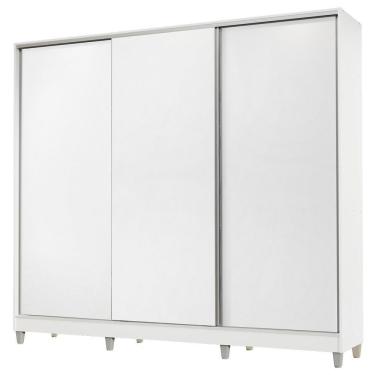 Imagem de Guarda Roupa Infantil MDF Logan 3 Portas Branco Madesa