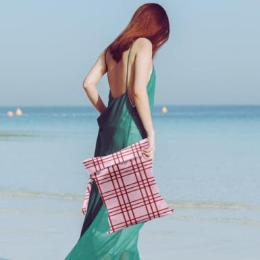 Imagem de Bolsa impermeável e úmida e seca para roupa de banho, viagens, cosméticos e roupas sujas, bolsas de maquiagem para piscina, ioga, academia, artigos de higiene, carrinho, bolsas de praia reutilizáveis