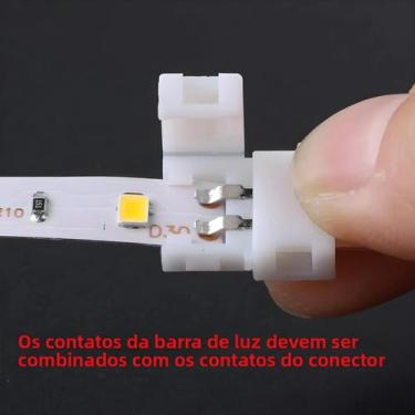 Imagem de Conectores De Fita LED De Cor Única 50/20pcs 8mm 2 Pinos 3528 5050 Sem
