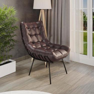 Imagem de Poltrona Costela Adão Decoração Sala De Estar Estofada material sintét