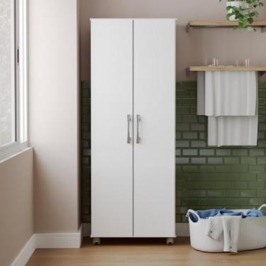 Imagem de Armário Multiuso Suporte Vassouras Organizador Roma Yescasa