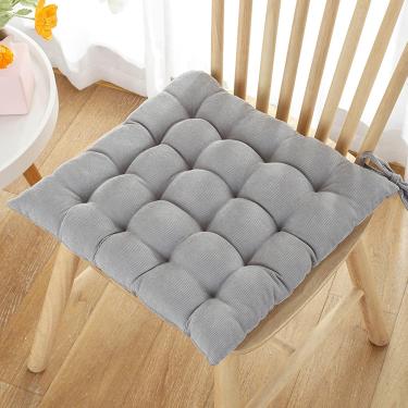Imagem de Almofada De Cadeira Quadrada 40x40cm, Almofadas De Cadeira Almofada De Assento Com Amarras, Almofadas De Cadeira Com Amarras, Almofadas Para Cadeiras De Sala De Jantar, Antiderrapant, C, 45x45cm
