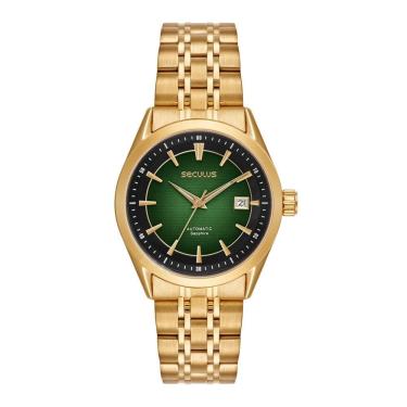 Imagem de Relógio Seculus Masculino Ref: 77349gpsvda3 Automático Dourado
