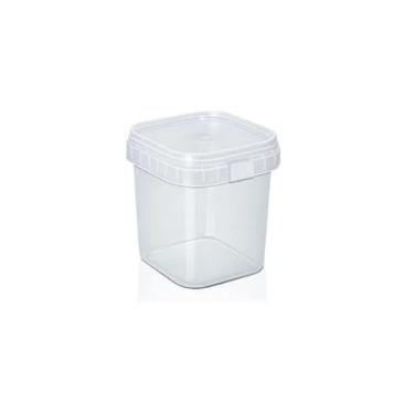 Imagem de POTE QUADRADO C/TAMPA 500ml C/10 UN - PLASTILí NIA