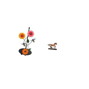 Imagem de Fenteer Escultura Porta-Papel Toalha, Estatueta, Obra de Arte Colecionável, Ornamento Artístico, Estátua de Cavalo, Suporte Vertical para Lenços de Papel, Dec