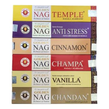 Imagem de Incenso Vijayshree Golden Nag Aromas Mistos Cx.6un.