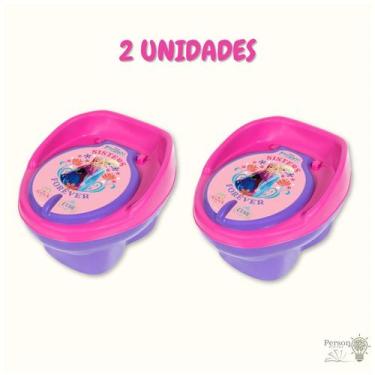 Imagem de Combo 2 Troninhos Pinico Infantil 2 em 1 Frozen Portátil  Menina - Sty