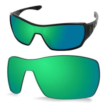 Imagem de Lentes de substituição de 1,5 mm compatíveis com óculos de sol Oakley Offshoot OO9190, antiarranhões e resistentes a impactos - Verde polarizado