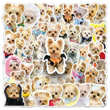 Imagem de Pacote de adesivos Yorkshire Terrier Dog, 50 unidades de vinil impermeável