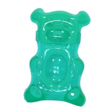 Imagem de Dynwave Boia inflável de ursinho de goma para piscina, boias divertidas, decoração de festa, brinquedo inflável fofo para piscina, prancha de surfe para, Verde