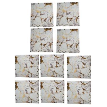 Imagem de Placa Adesiva Marmore 3D Kit 10 uni Papel de Parede Autocolante Modern
