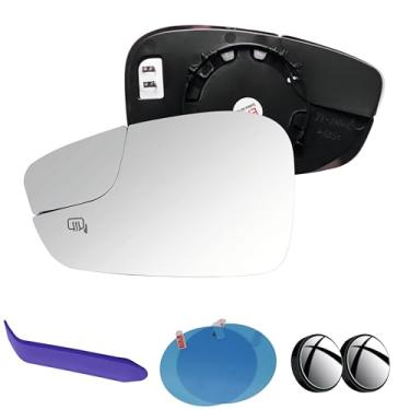 Imagem de EAP Vidro de espelho de motorista compatível com Ford Fiesta 2011-2019, aquecido, BE8Z17K707E BE8Z17K707D BE8Z17K707F