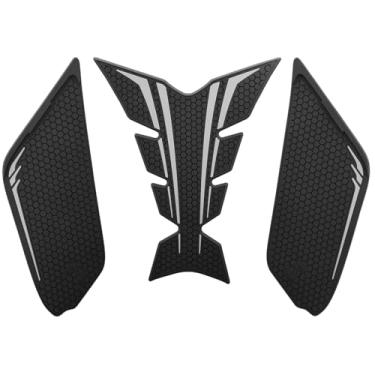 Imagem de Almofadas protetoras para tanque de motocicleta, design de favo de mel antiderrapante, compatível com Kawasaki Z900 2017-2025 (cinza)