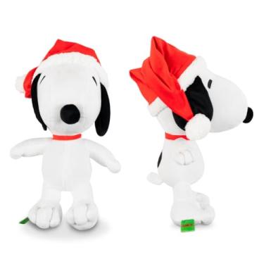 Imagem de Franco Peanuts Snoopy Chapéu de Papai Noel, roupa de cama de pelúcia super macia, travesseiro, 45,7 cm, (produto oficialmente licenciado)