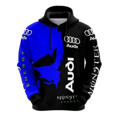 Imagem de Moletom Masculino Uniforme Monster Skull Moto Gp - Fabrica, Azul, G