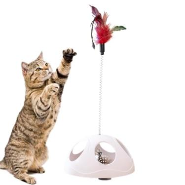 Imagem de Brinquedo de varinha de gato, ventosa para gatos com mola - suprimentos para animais de estimação para treinamento de gatinhos, exercícios, tédio, poleiro, janela, uso doméstico