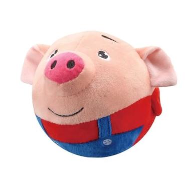 Imagem de Brinquedo de pelúcia para animais de estimação em movimento ativo, 2025, novos brinquedos interativos para cães, bola de cachorro, brinquedos para mantê-los ocupados (Porquinho Vermelho)