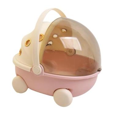 Imagem de Generic Gaiola portátil para pássaros com aquecedor, aquecimento USB, ideal para transportar pássaros pequenos, como papagaios, periquitos e agapornis, Rosa