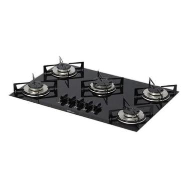 Imagem de Cooktop A Gás - 5 Queimadores - Bivolt - Fischer - Preto, Bivolt