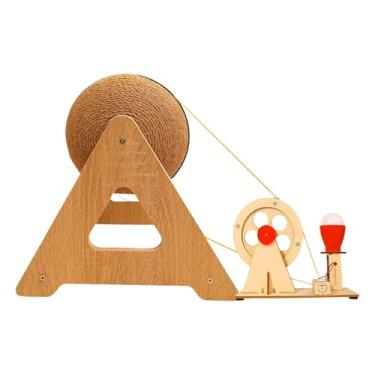 Imagem de Brinquedo de bola arranhadora para gatos – tábua de arranhar para gatos | Luz LED integrada à mão, brinquedo interativo para o tédio, ambientes internos, externos, casa, sala de estar, janela, pátio