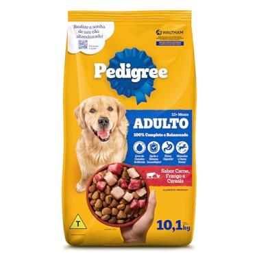 Imagem de Ração Pedigree Carne Frango e Cereais Cães Adultos Raças Médias e Grandes 10,1 kg