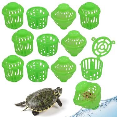 Imagem de DQITJ 12 peças de brinquedo de enriquecimento de tartaruga aquática, acessórios de aquário para tartarugas