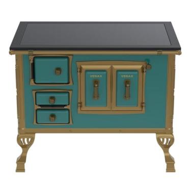 Imagem de Fogão a Lenha N 2 Colonial Premium Turquesa Saida Direita