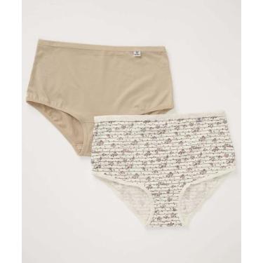 Imagem de Kit 2 Calcinhas Alta DelRio-31139, Bege, GG
