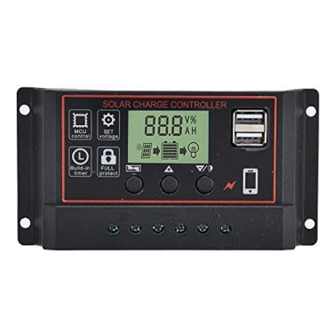 Imagem de KIMISS Controlador de Carga Inteligente Painel de Bateria Solar USB Duplo Controle de Carga PWM 12 / 24V Com Display LCD e Múltiplas Proteções para Baterias (#12)