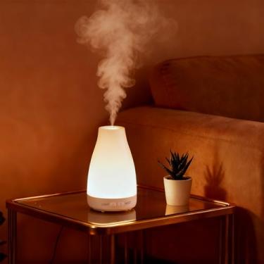 Imagem de Difusor de óleo essencial, pequeno difusor de aromaterapia de 100 ml com função de desligamento automático, difusores ultrassônicos para óleos essenciais, umidificador de névoa fria com luzes brancas
