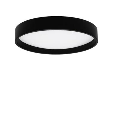 Imagem de Plafon Luminária LED 36W Essence Black Multicolor 34cm Preto Fosco – Disoma | Luz 3 em 1 3000K/4000K/6000K | Painel de Sobrepor Bivolt | Iluminação Moderna e Econômica