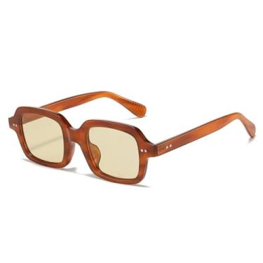 Imagem de Óculos de Sol Punk Rivets Masculino UV400 Jelly Color Feminino para Esportes ao Ar Livre, Corrida e Ciclismo, Marrom Chá Claro