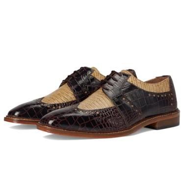 Imagem de Stacy Adams Sapato Oxford masculino Travato Wingtip com cadarço, Taupe Multi, 43