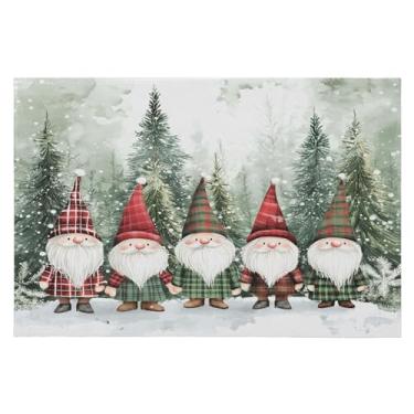 Imagem de CEBUGI Tapete de área 60 x 90 cm, macio, lavável, antiderrapante, com revestimento de borracha, gnomos, para sala de estar, quarto, decoração de casa