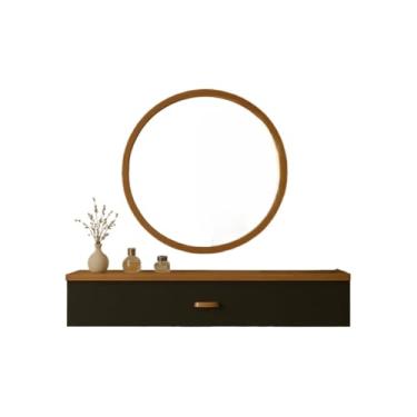 Imagem de Penteadeira Com Gavetas(PRETO/NATURE)