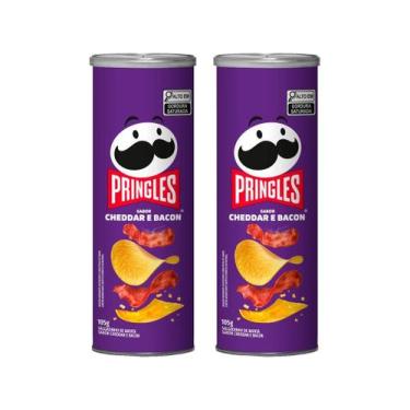 Imagem de Kit Batata Pringles Cheddar e Bacon 105g, 2 unidades