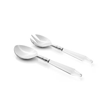 Imagem de Conjunto De Talheres Copa E Cia Para Salada 2 Peças Garbo Luma Silver