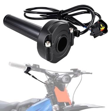 Imagem de IUVWISN Conjunto de acelerador de acelerador de motocicleta com cabo de aceleração para Surron Sur Ron Light Bee X/S Segway X260 X160 Bicicleta elétrica Dirt Bike EBike preta