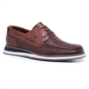 Imagem de Mocassim Rafarillo Masculino Casual Sapato em Couro Marrom 98003_00M-Masculino