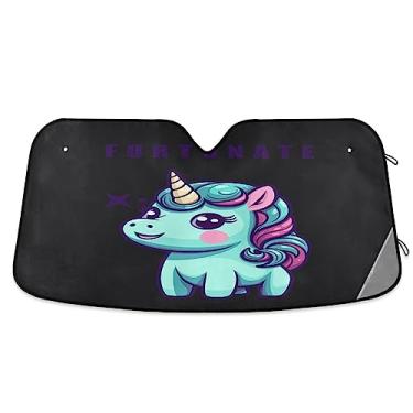 Imagem de Fortunate Unicorn Sun Para-brisa Carro Sombra, Persiana de Janela de Carro, Acessórios de Carro de Verão