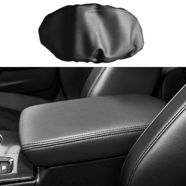 Imagem de SAUWU Capa de apoio de braço para console central de carro para Honda Civic 2026 2025 2024 2023 2022 com protetor de almofada de tampa de console central de couro CVT, pontos pretos