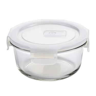 Imagem de Pote Hermético de Vidro 980 ml com Tampa de Travas e Vedação Hermética, Vai ao Freezer e Micro-ondas, Vidro Resistente, Ideal Para Marmitas, Conservação e Organização da Cozinha