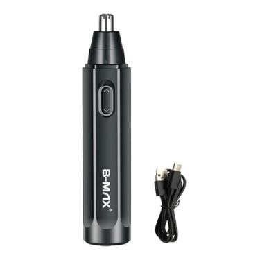 Imagem de Cortador de Pelos para Nariz e Orelha, Recarregável via USB, Preto, Aparador Elétrico Portátil para Cuidados Pessoais