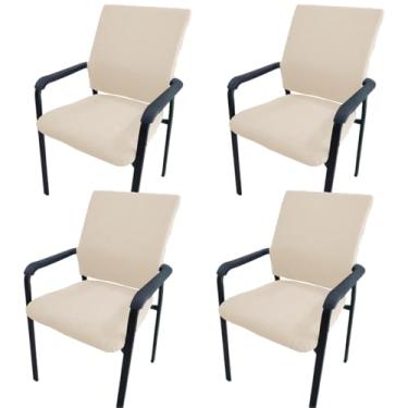 Imagem de Daunkang Capa para cadeira de escritório para hóspedes, divisória, proteção para recepção, poltrona, capa elástica, com braços, para recepção de escritório, escola, igreja, convidado, G, conjunto com