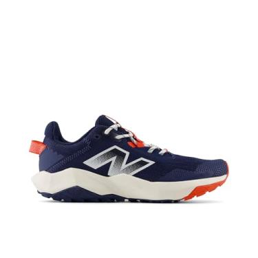 Imagem de New Balance Tênis de corrida unissex Dynasoft Nitrel V6 infantil com cadarço, Azul-marinho/Neo Flame/sal marinho, 4.5 Big Kid
